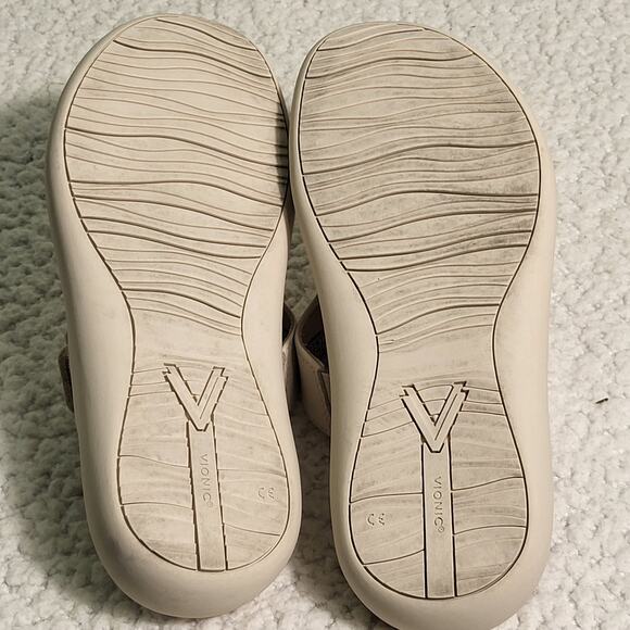 Vionic Cream Sandals with Thong Strap - Picture 5 of 6